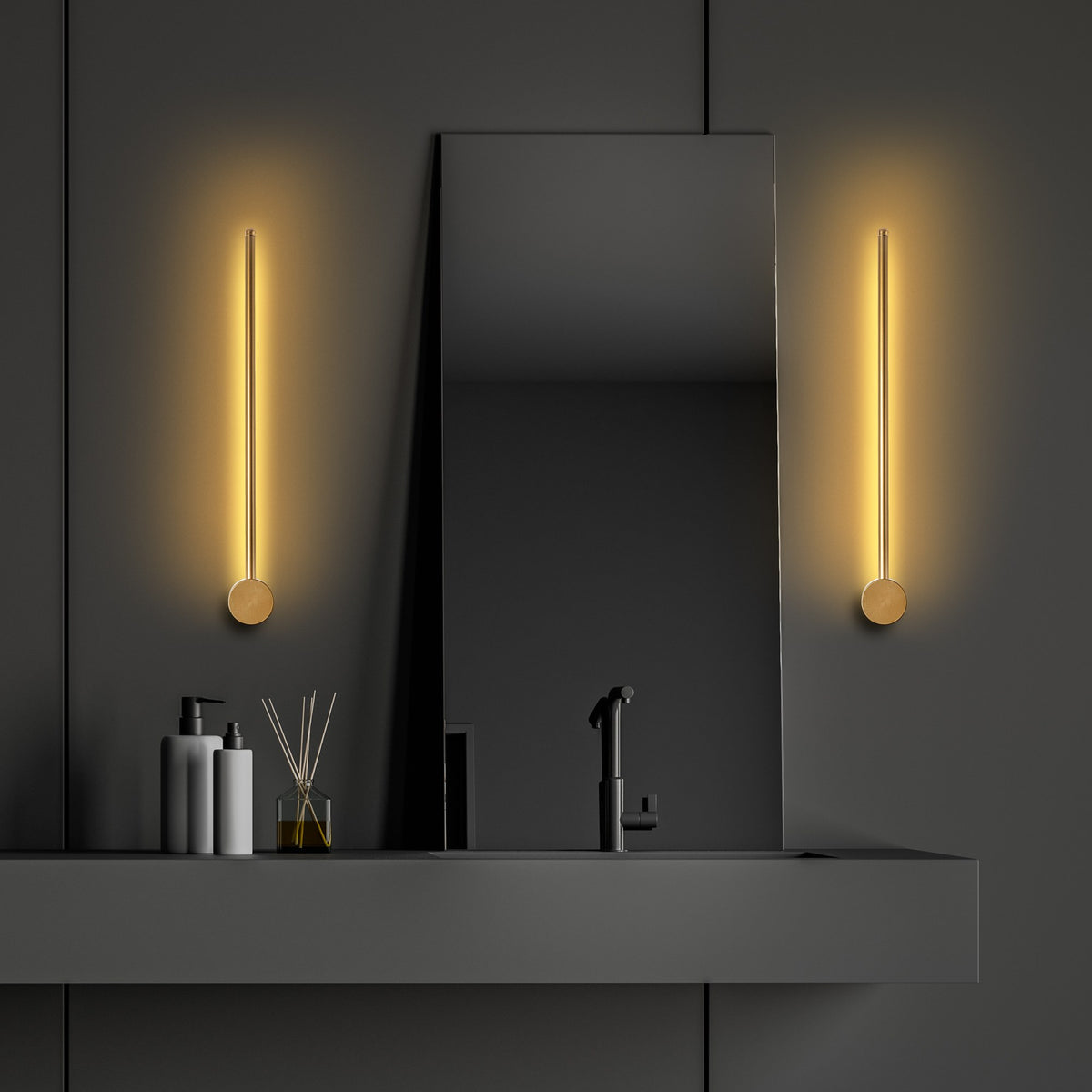 Wall lamps - Wall lamp Gold 62 cm Metal Vortex - Dimehouse