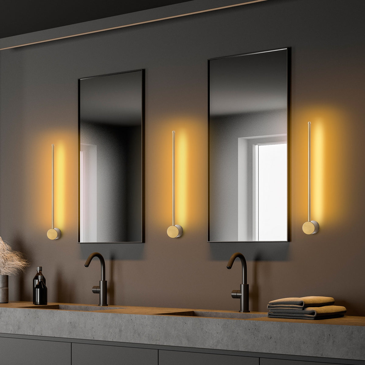Wall lamps - Wall lamp Gold 62 cm Metal Vortex - Dimehouse