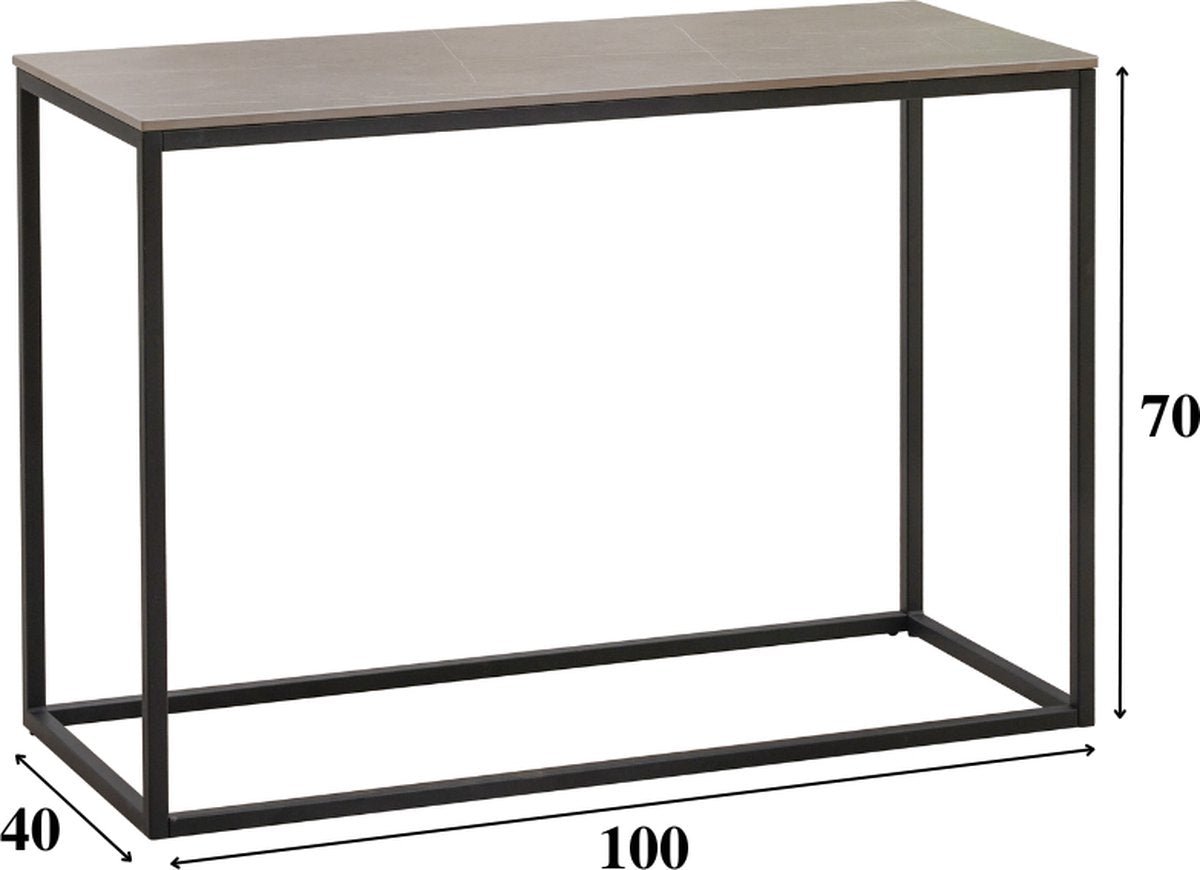 Dressing tables - Dressing table Fien Gray Marble Look 100x40 cm - Dimehouse