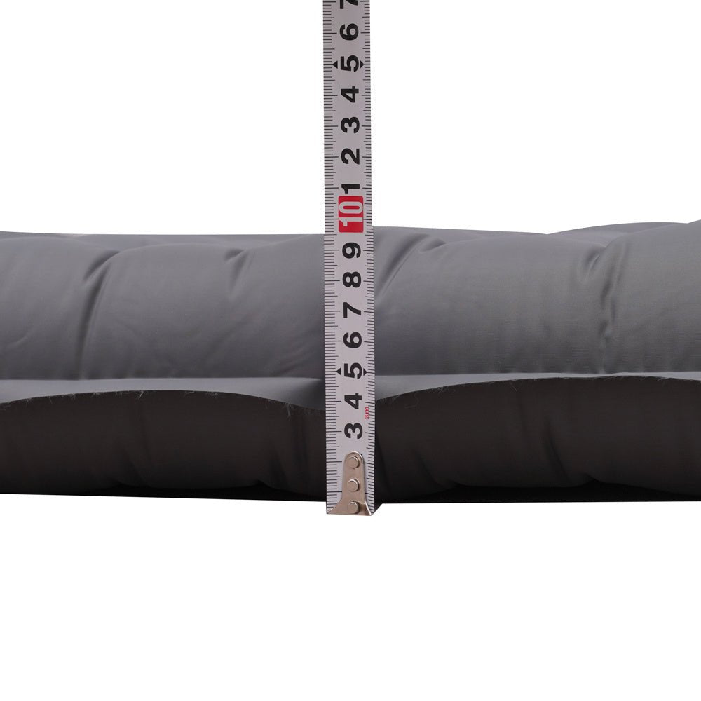 Air mattress for 2 persons with built-in inflation system 205x140x10 cm Dimehouse Gray LxWxH 33x17x17 Nylon White photo detail