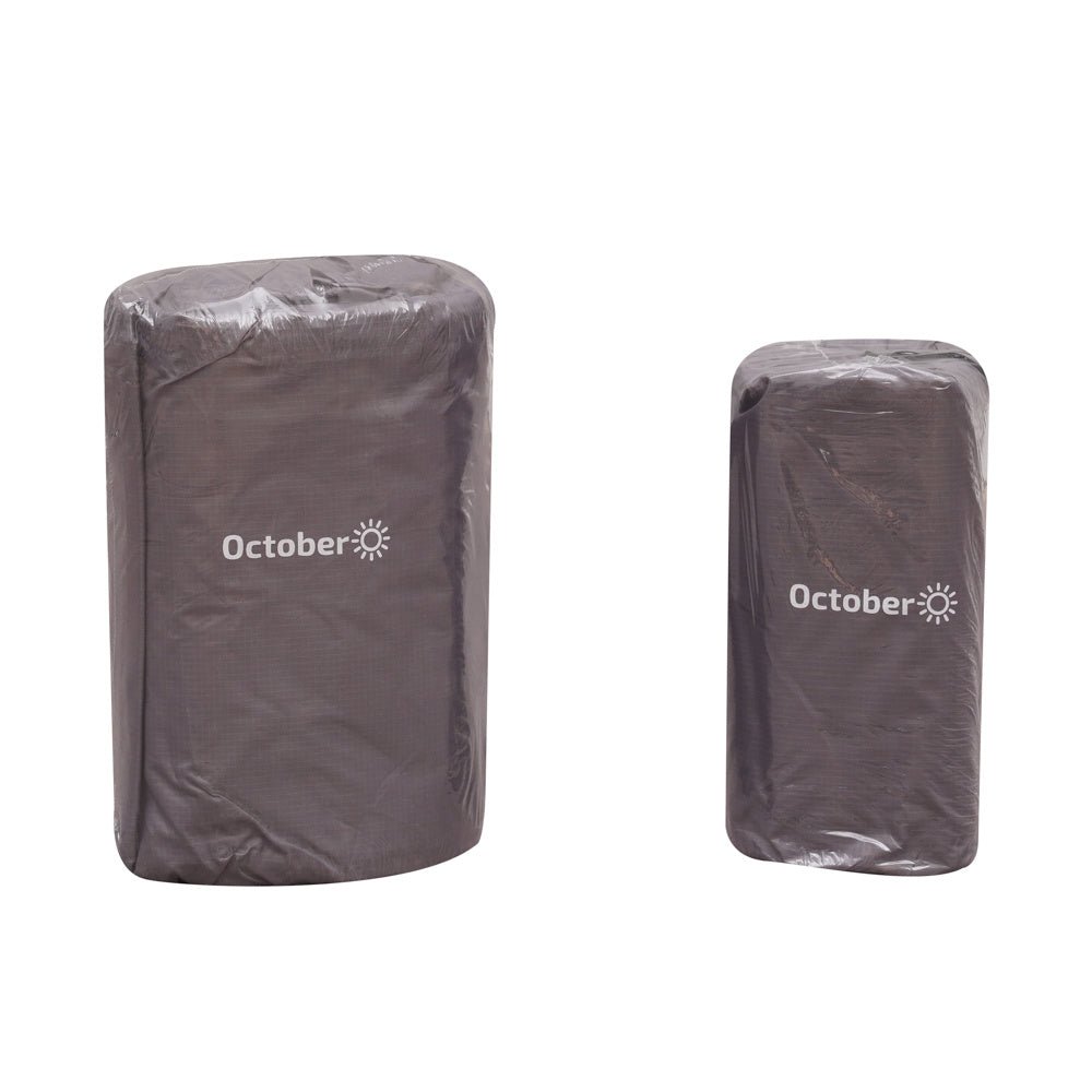 Air mattress for 2 persons with built-in inflation system 205x140x10 cm Dimehouse Gray LxWxH 33x17x17 Nylon Parts