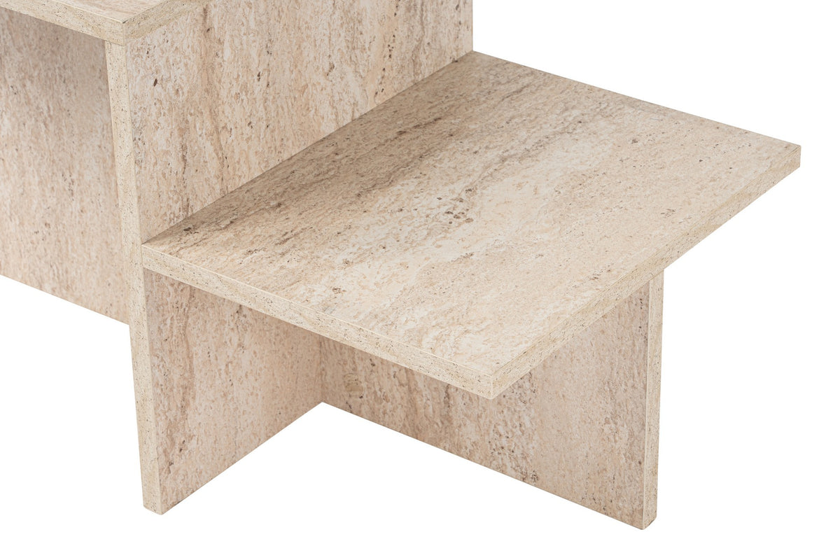 Coffee tables - Coffee table travertine melamine Eterna 80 x 40 cm - Dimehouse