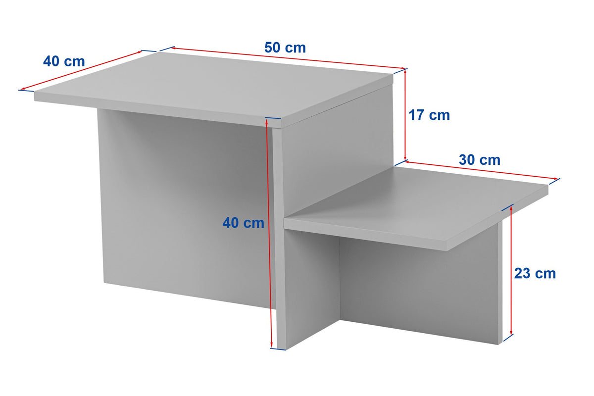Coffee tables - Coffee table Gray Melamine - 80 x 40 cm - Eterna - Dimehouse
