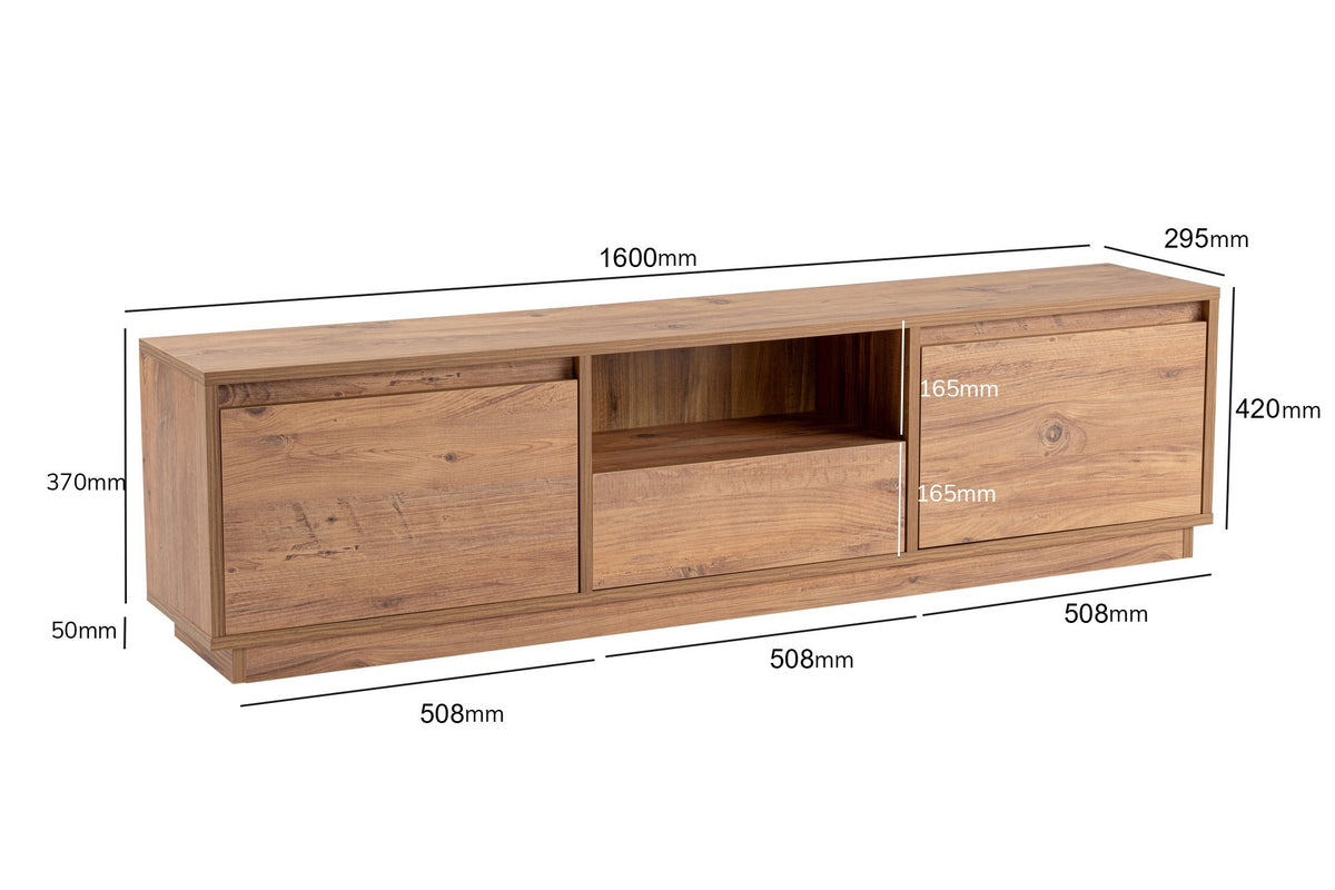 TV Furniture - TV Furniture Vanguard Atlantic Pine Melamine 160x42x29.5 cm - Dimehouse