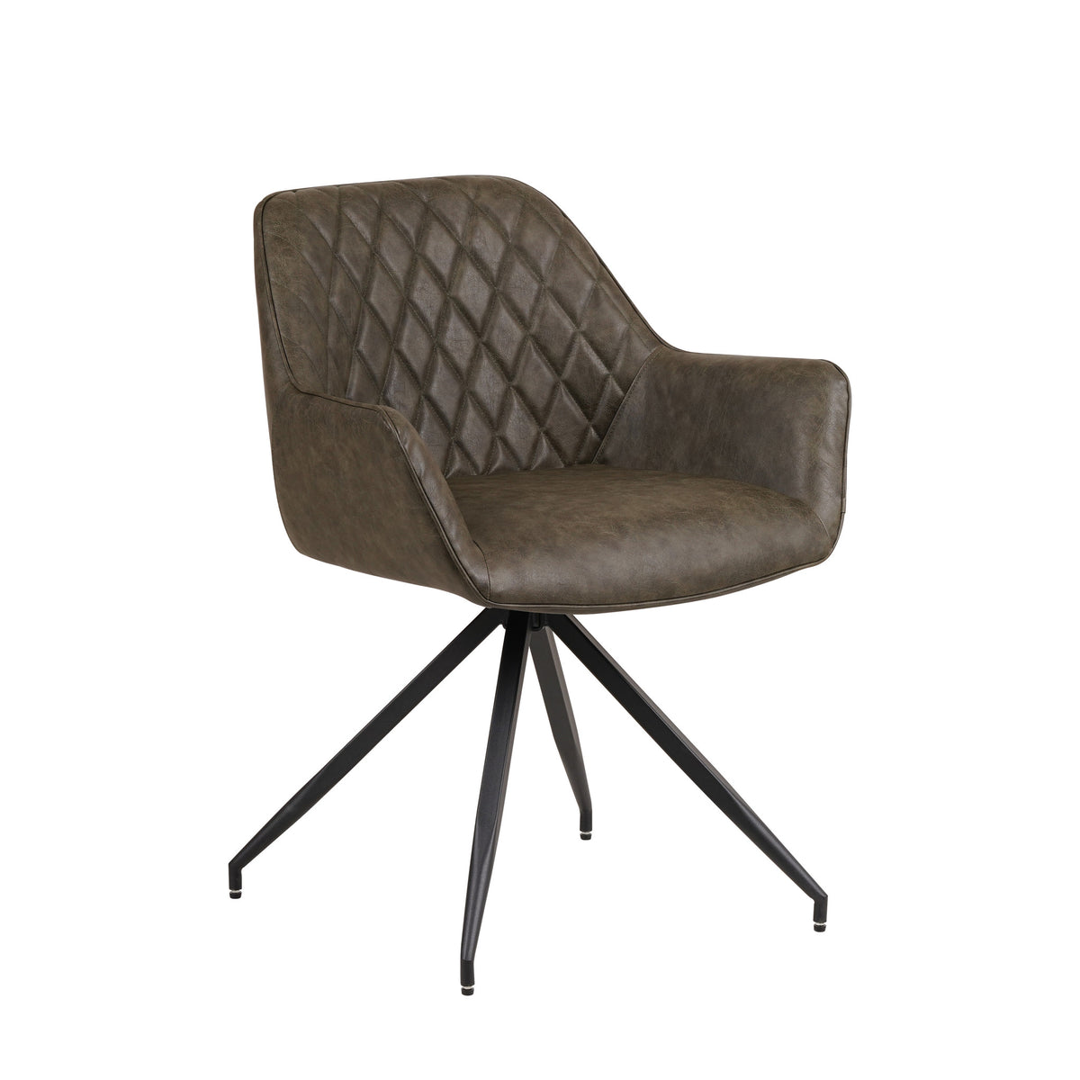 Dining room chair Gian Dimehouse Green LxWxH 73x65x50 Faux leather White photo diagonal front view