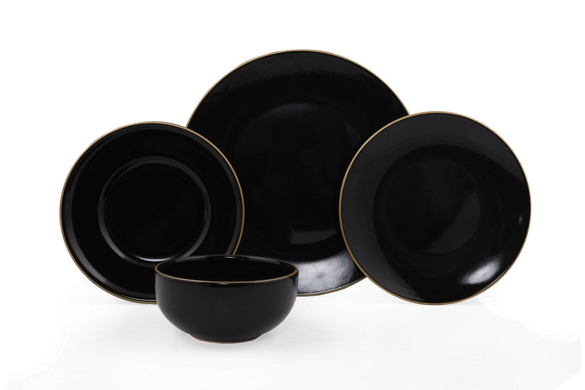 TY040424F650A841600MAET600 Black Gold 100% CERAMIC STONEWARE 27 cm wide