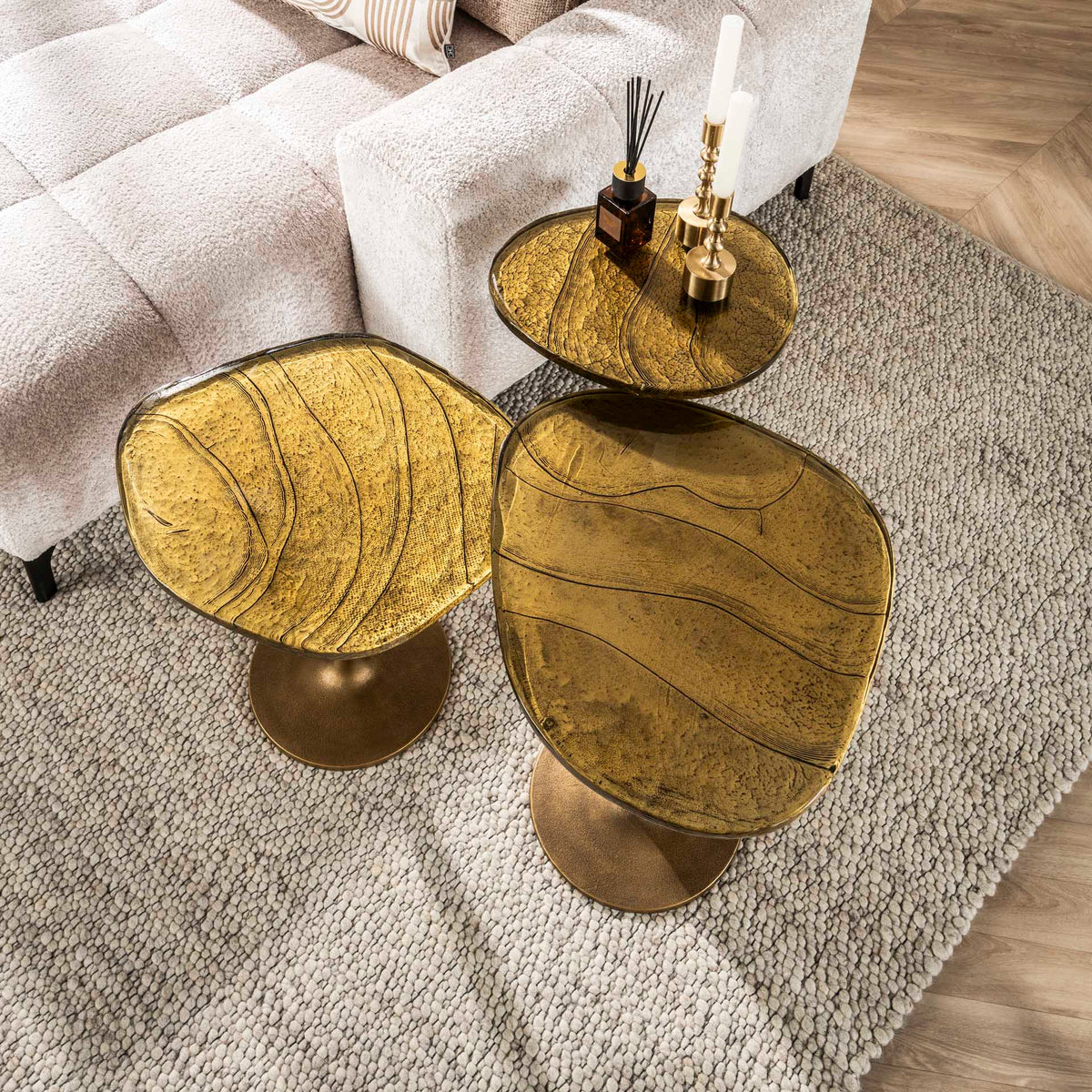 Side tables - Side table Aurum Antique Gold 50 cm - Dimehouse