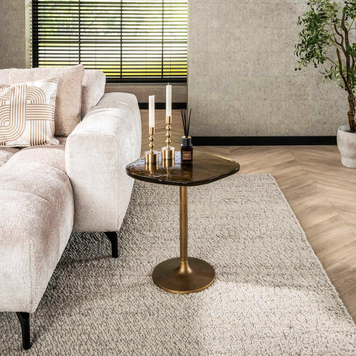 Side tables - Side table Aurum Antique Gold 50 cm - Dimehouse