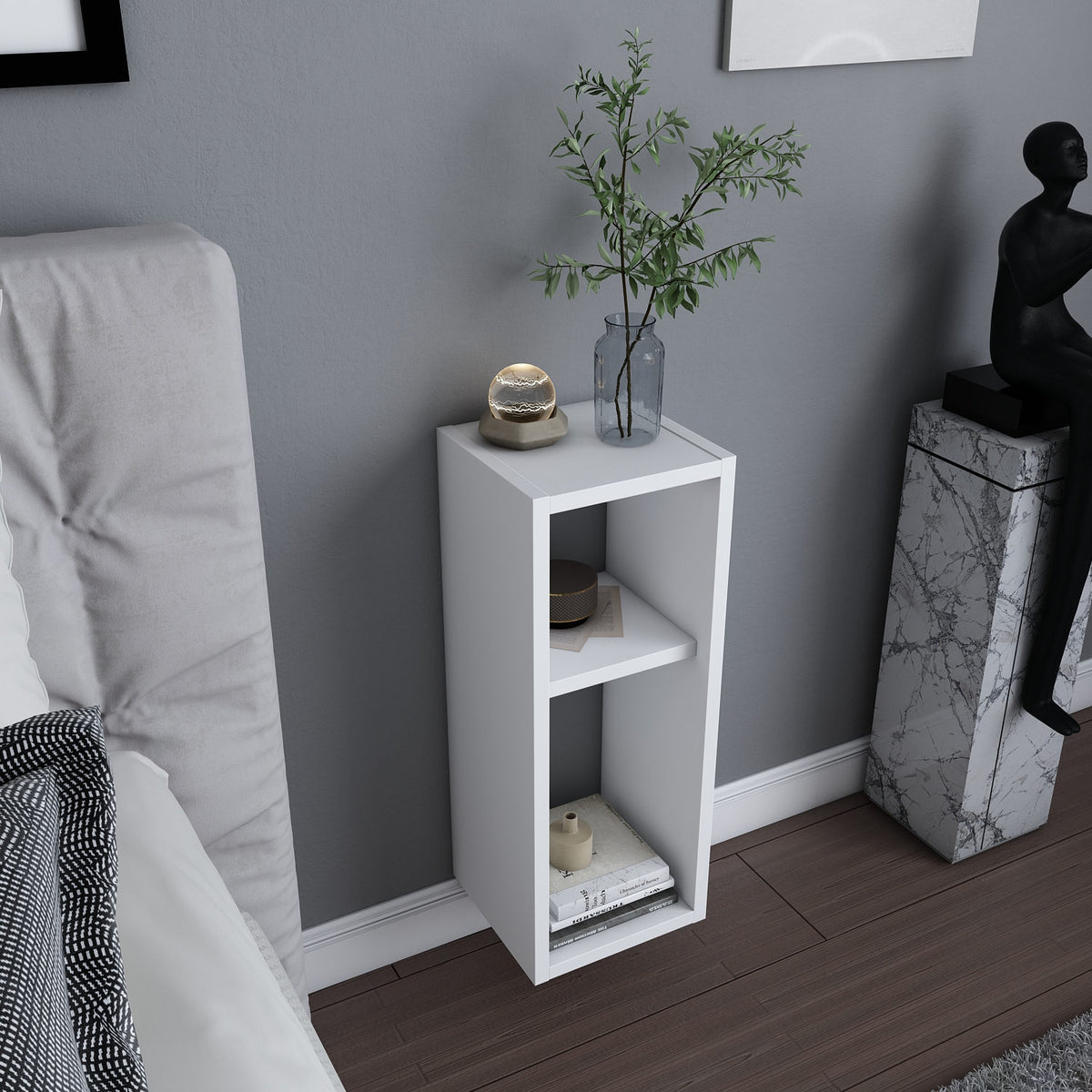 Sault wall shelf white 23.2 cm Melamine coated wood composite