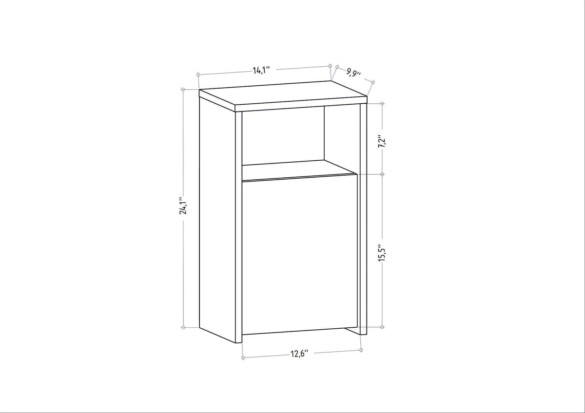 Carlin bedside table oak look 36 cm Melamine-coated furniture wood