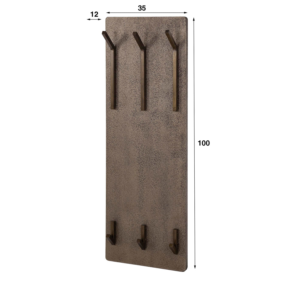 Coat racks - Coat rack Ferre 6 - Angled - Metal Antique Bronze - Dimehouse