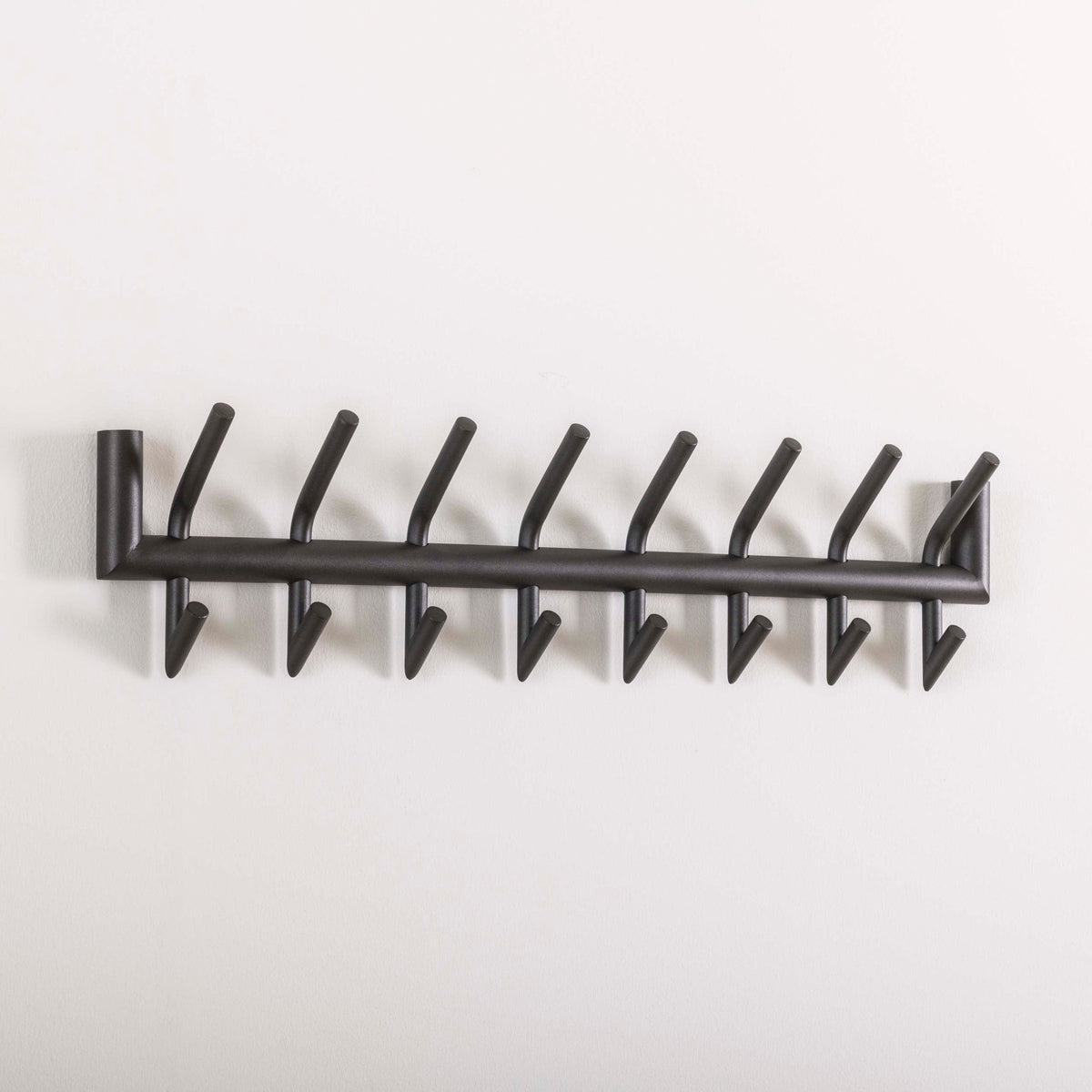 Coat Racks - Coat Rack Kym 2x8 Hooks Matt Dark Gray 78 cm - Dimehouse