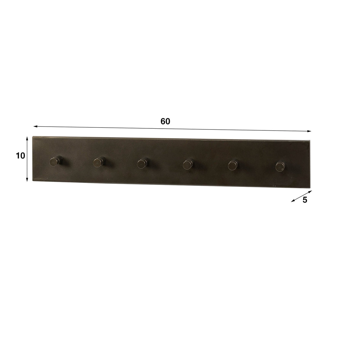 Coat racks - Coat rack Aria 6 hooks Black Bronze colored - Dimehouse