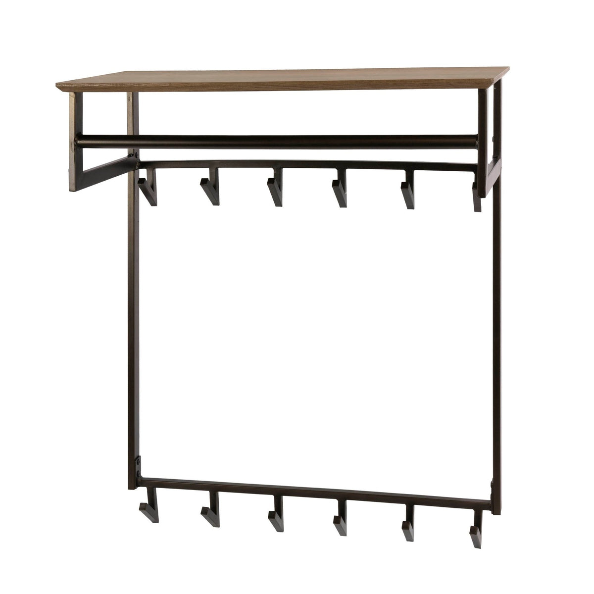 Coat rack-Coat rack Bruno 12 hooks brown metal-Dimehouse