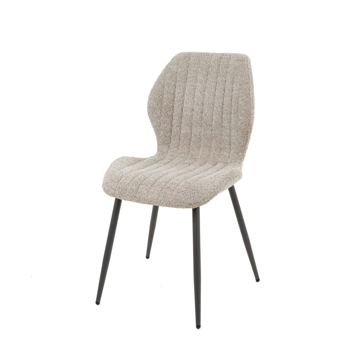 Set of 4 dining chairs Luna Bouclé Sand