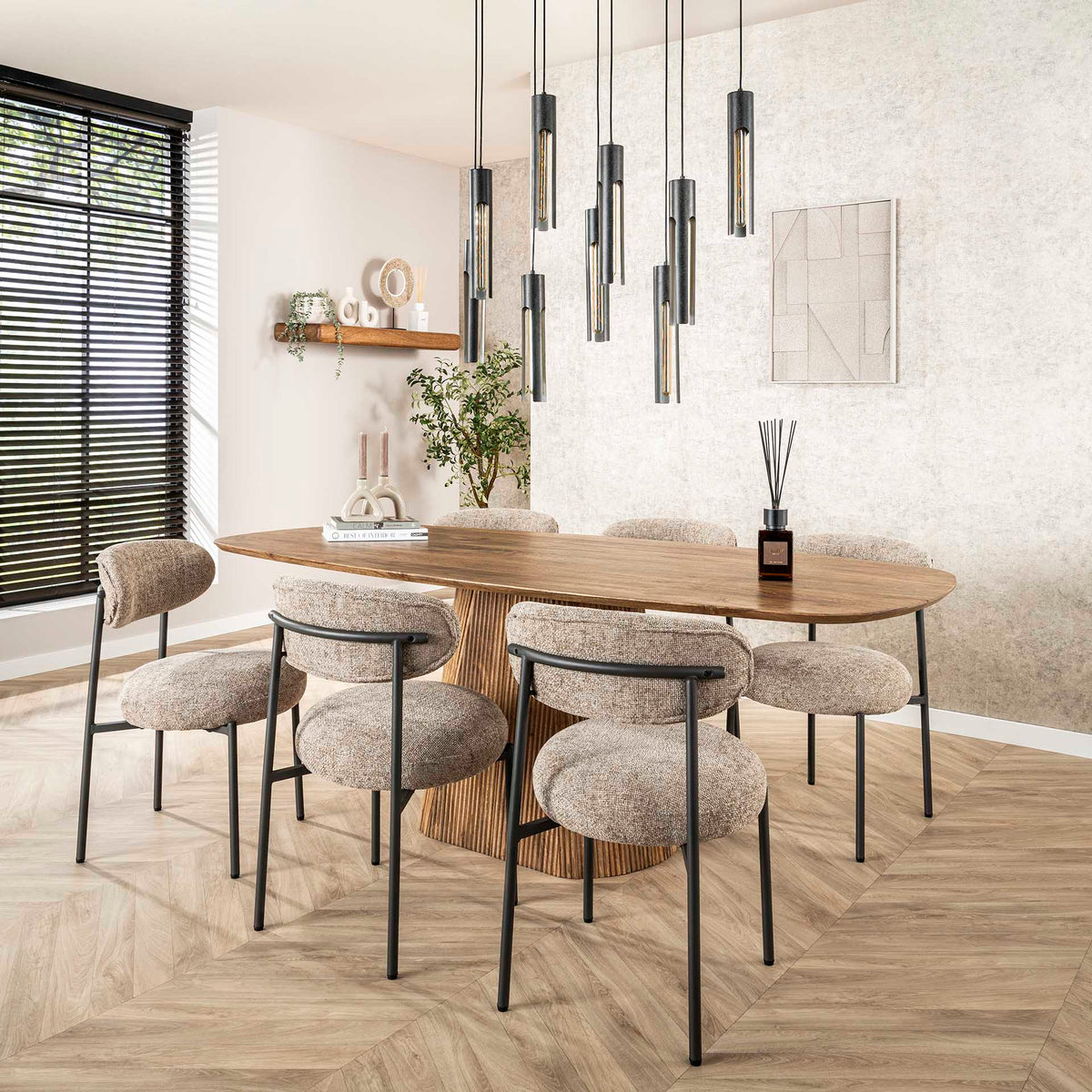 Dining room chairs - Set of 2 dining room chairs Aero Tissee Cargo Sand - Dimehouse