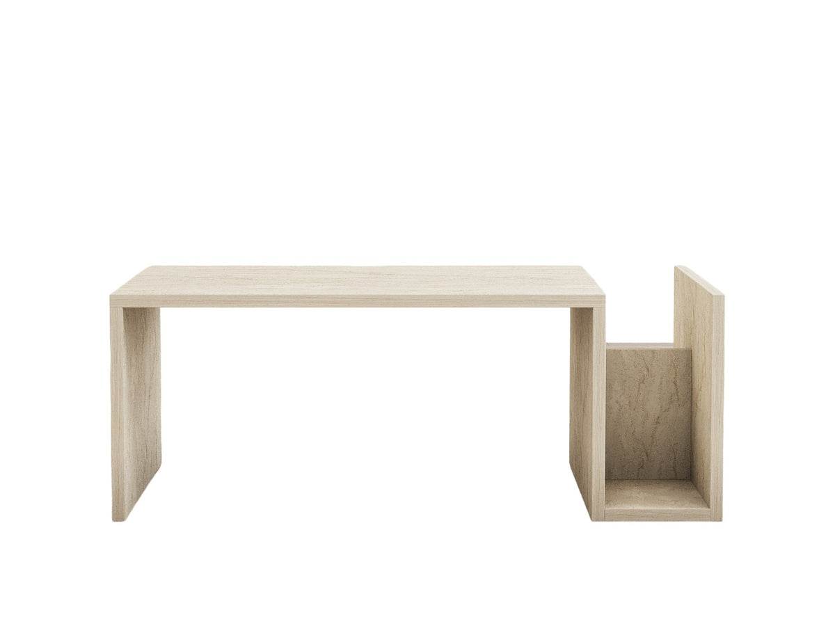 Coffee tables - Coffee table Rectangular Travertine - 87x50 cm - Mebo - Dimehouse