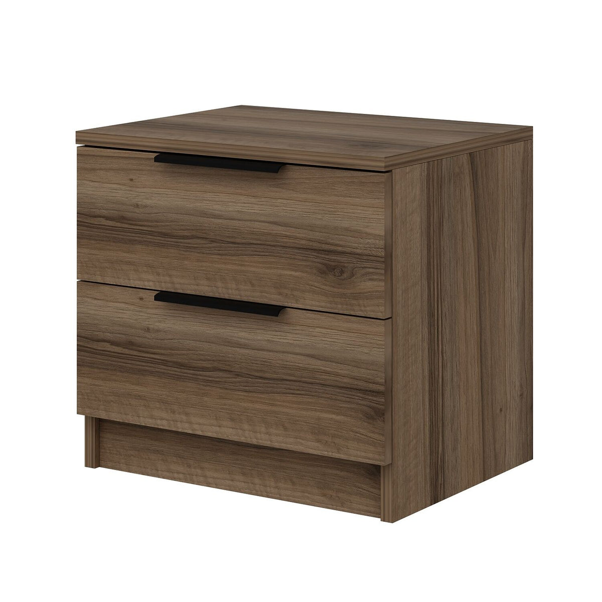 Bedside tables - Bedside table Kala Plus Walnut Melamine 54x40x47 cm - Dimehouse