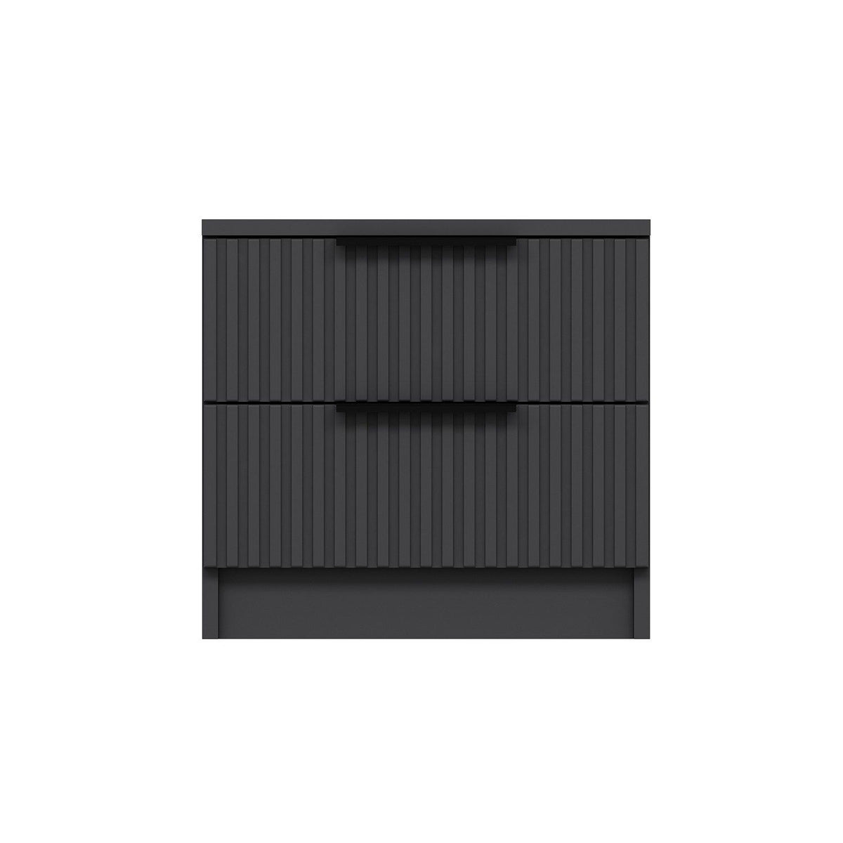 Bedside tables - Kala Plus Bedside Table Anthracite Melamine 50x47x40 cm - Dimehouse