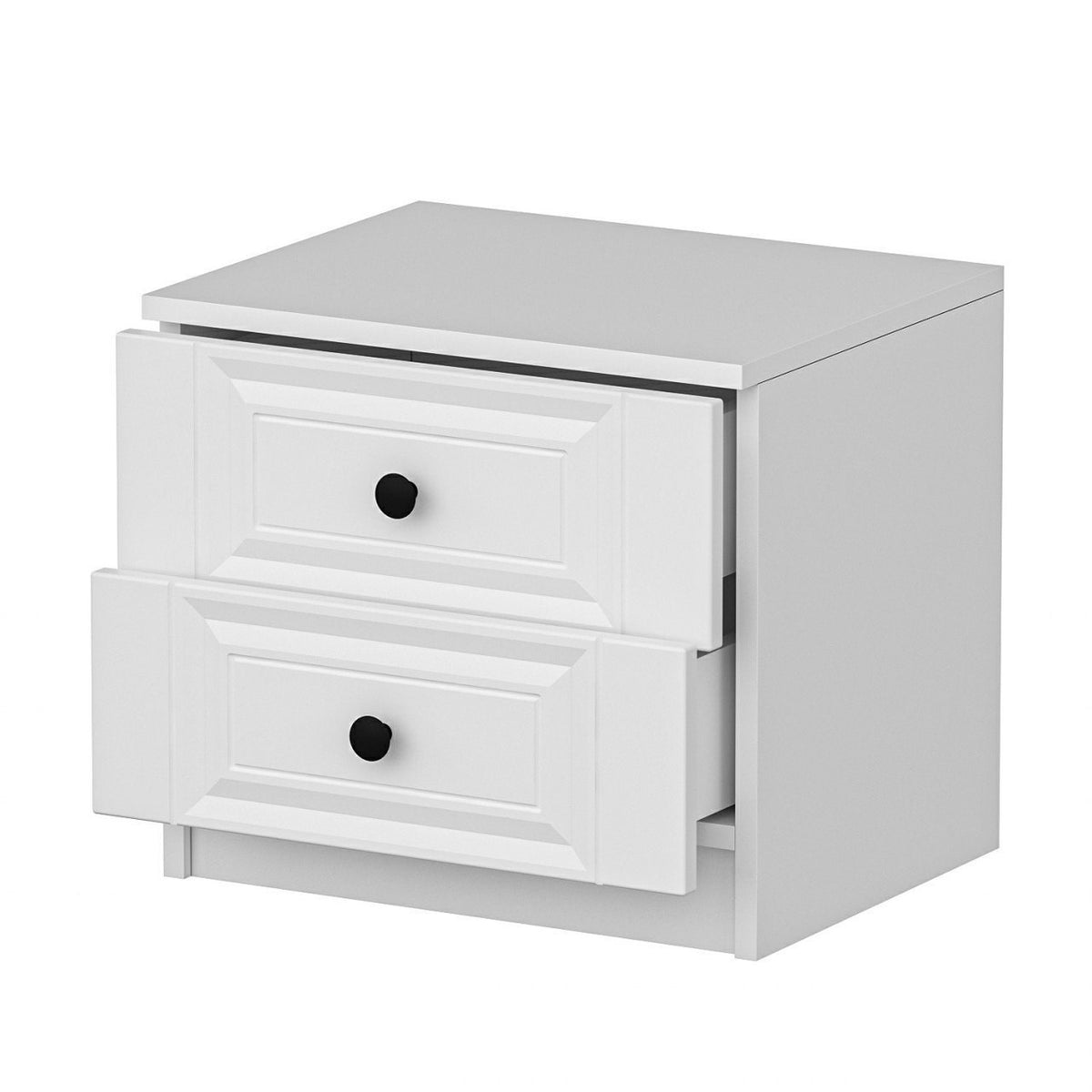 Bedside tables - Bedside table Bare White Melamine 50x47x40 cm - Dimehouse