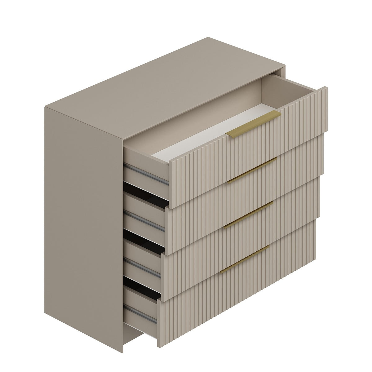 Chests of drawers - Chest of drawers Bare Luxury Stone Melamine 100x85x45 cm - Dimehouse