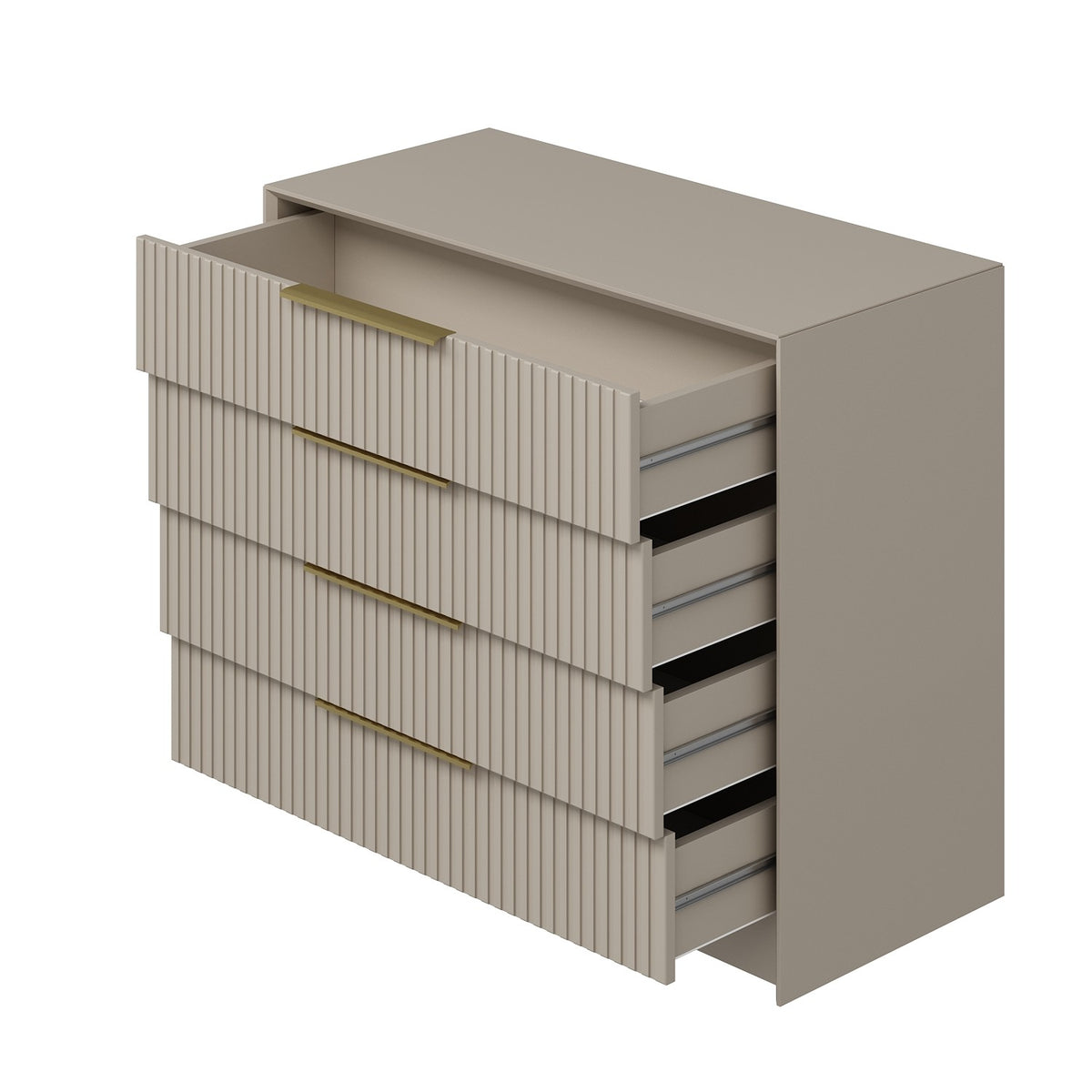 Chests of drawers - Chest of drawers Bare Luxury Stone Melamine 100x85x45 cm - Dimehouse