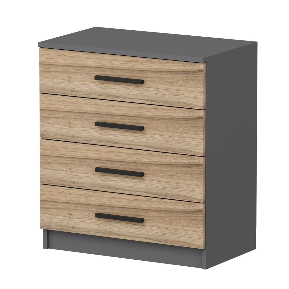 Chests of drawers - Chest of drawers Bare Walnut Melamine 70x42x79 cm - Dimehouse