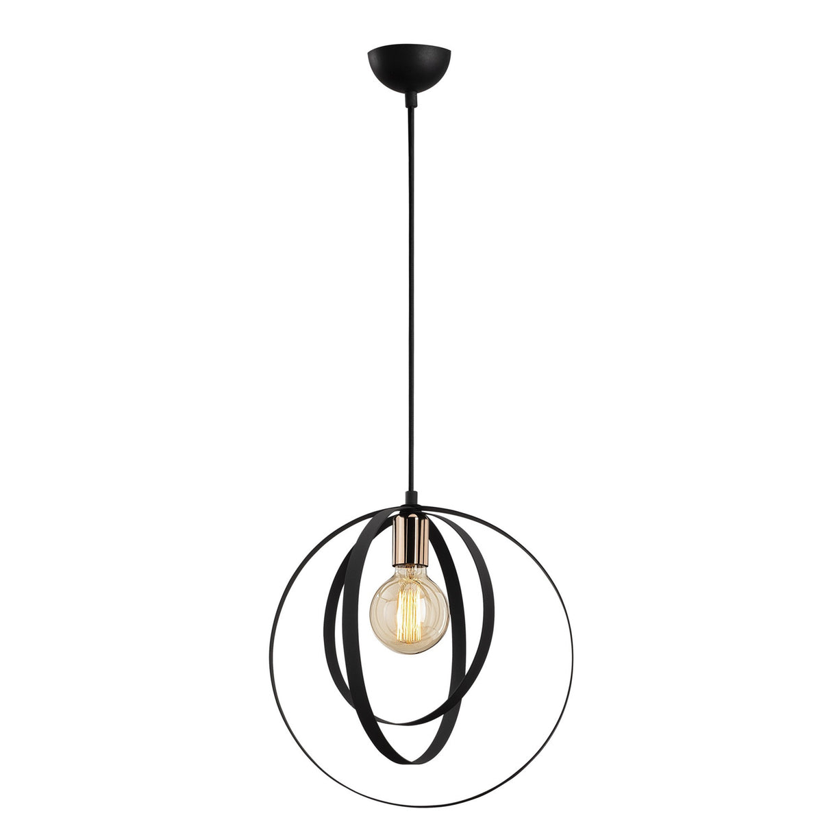 Hanging lamps - Hanging lamp 1 - light Black Metal Thorn - Dimehouse