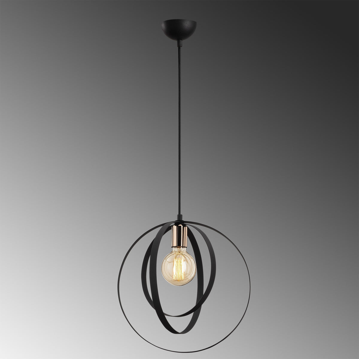 Hanging lamps - Hanging lamp 1 - light Black Metal Thorn - Dimehouse