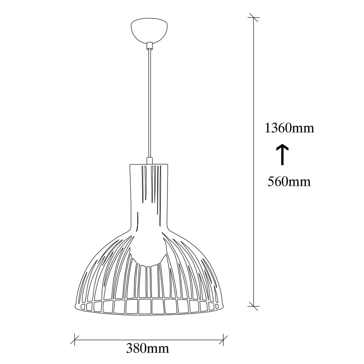 Hanging lamps - Hanging lamp 1 - light Black Metal Quartz - Dimehouse