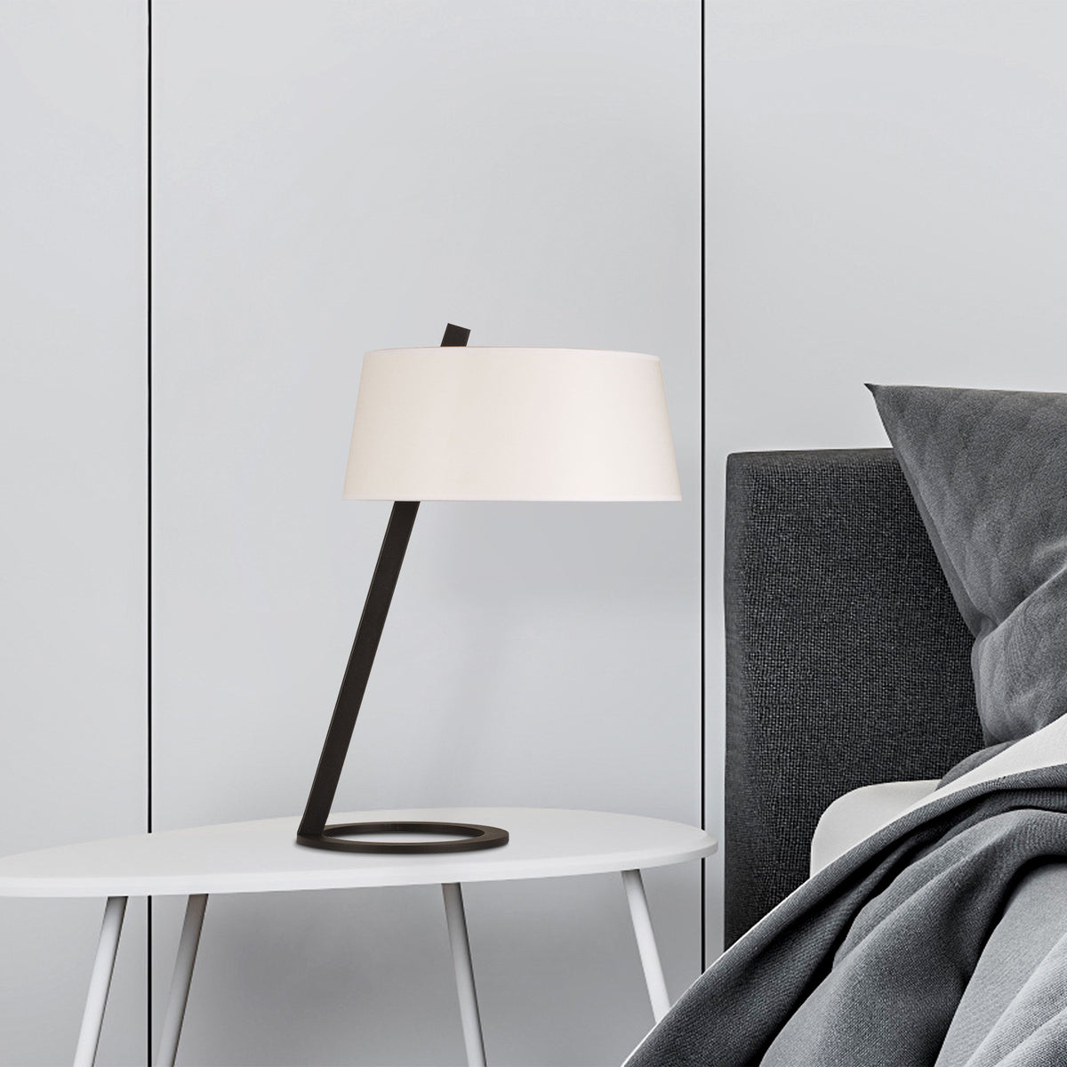 Table lamps - Table lamp White Metal Ascent - Dimehouse