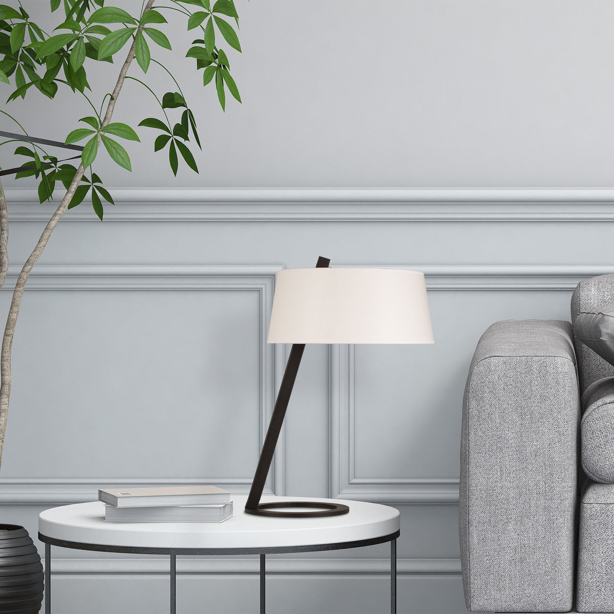 Table lamps - Table lamp White Metal Ascent - Dimehouse