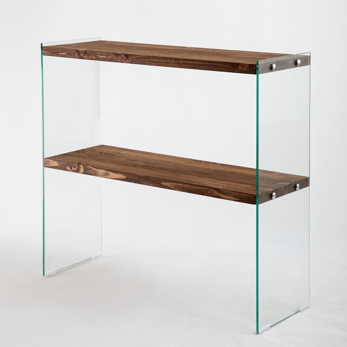 Dressing tables - Dressing table Solid Pine wood - Walnut color - 90x80x30 cm - Venedik - Dimehouse