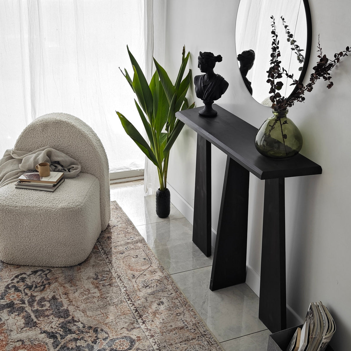 Dressing tables - Dressing table Cleopatra Anthracite Wood - Dimehouse