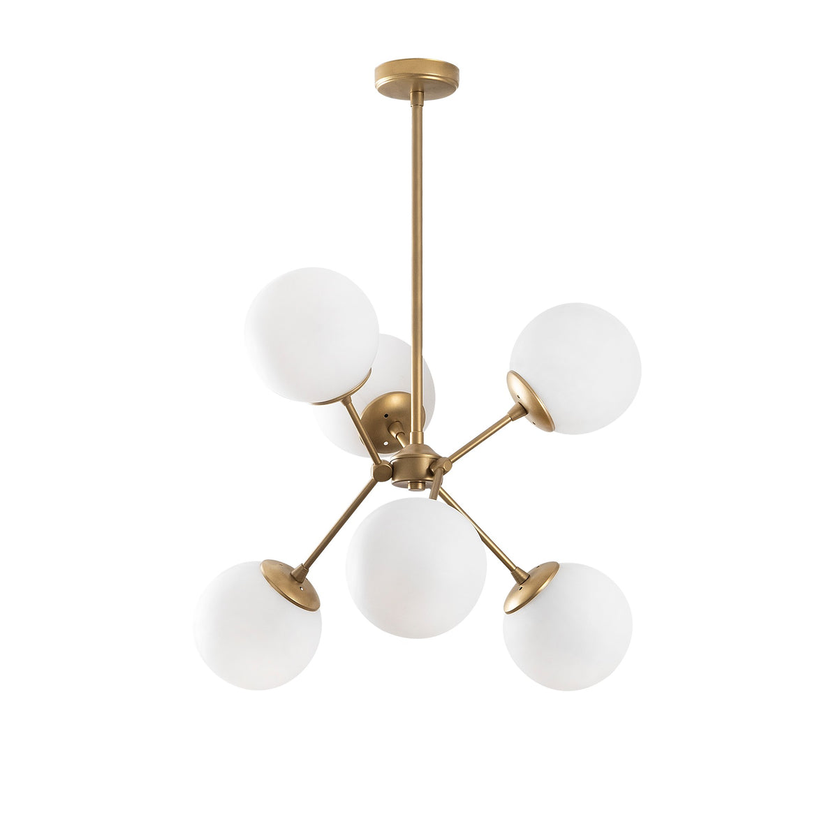 Hanging lamps - Hanging lamp 6 - lights Gold Glass Sereno - Dimehouse