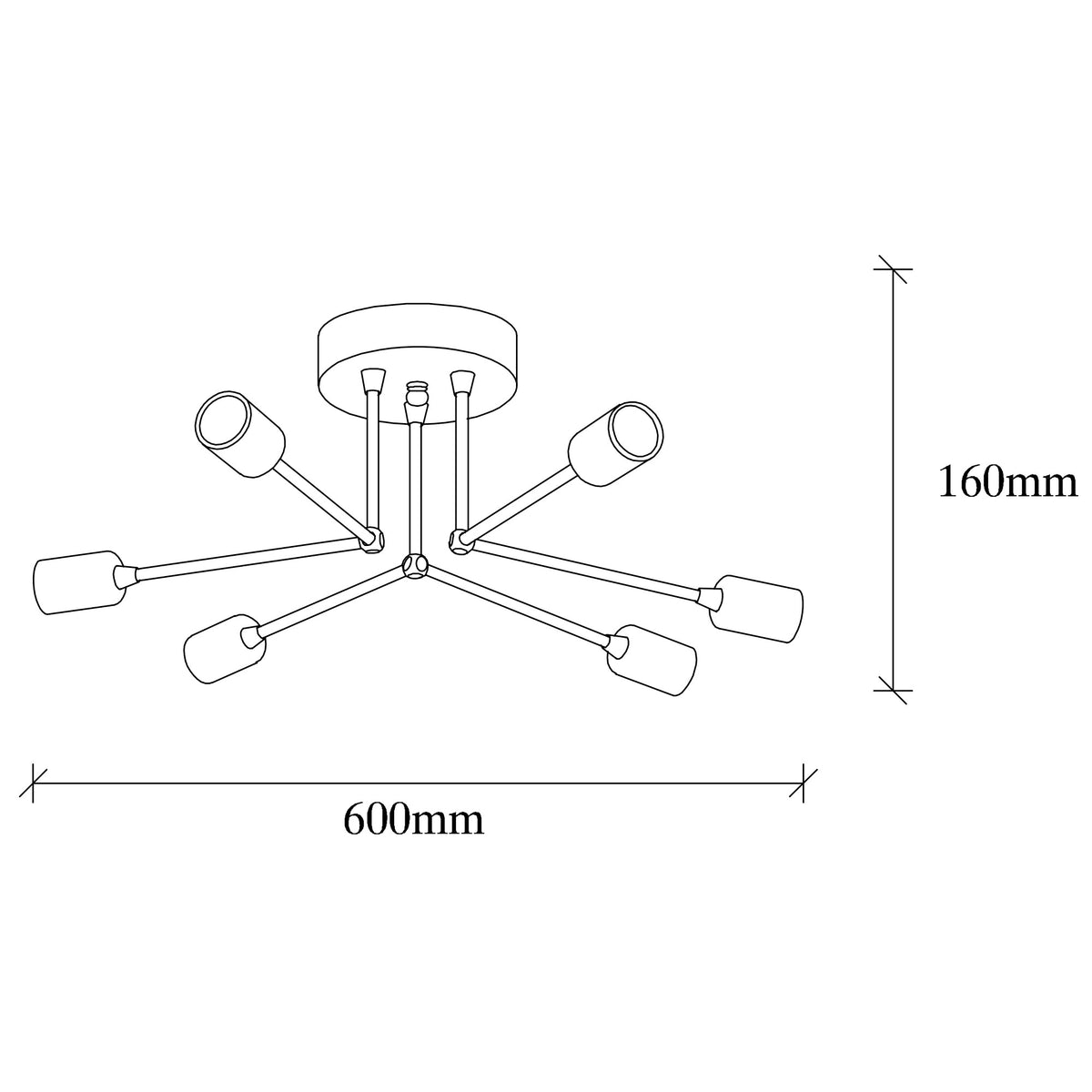 Ceiling lamps - Ceiling lamp Black Metal Sentinel - Dimehouse