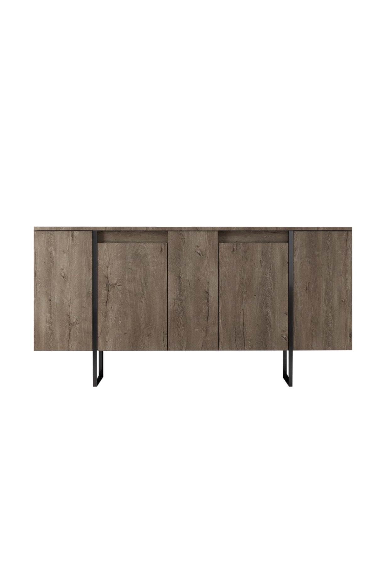 Furniture Sets - Furniture Set Walnut Luxury - Coffee Table + TV Furniture + Dresser - Black Frame - Dimehouse