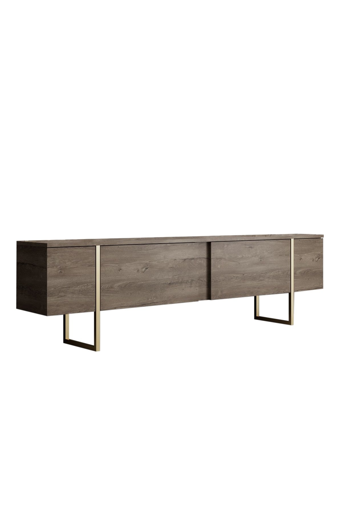 Furniture Sets - Furniture Set Walnut Luxury - Coffee Table + TV Furniture + Sideboard - Golden Frame - Dimehouse