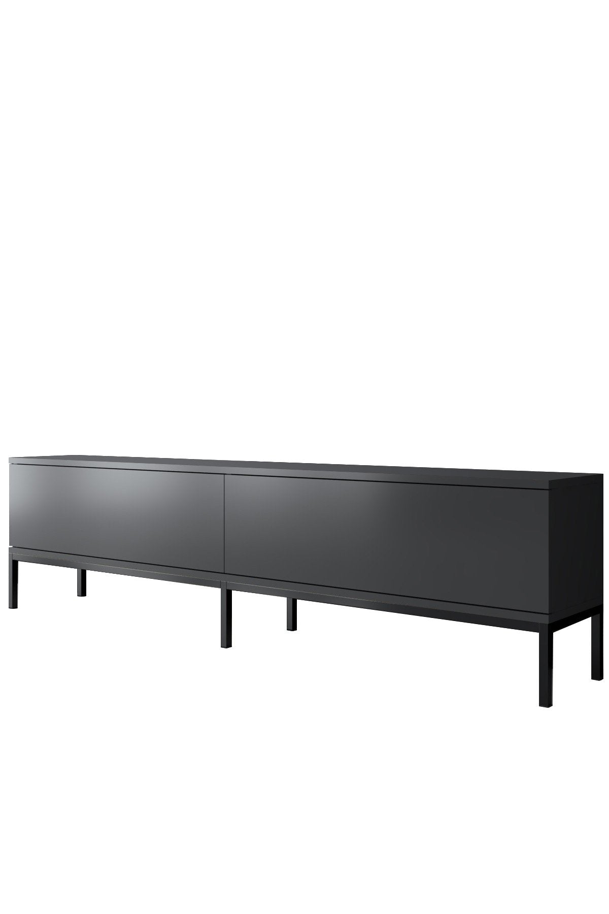 TV Furniture - TV Furniture Lord Anthracite Black Melamine 180x47x30 cm - Dimehouse