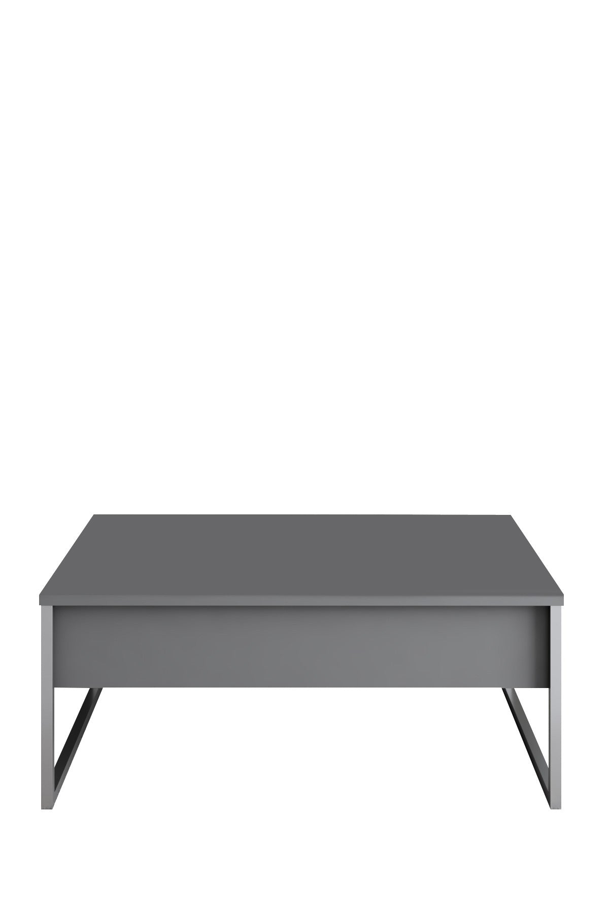 Coffee Tables - Rectangular Coffee Table Anthracite Luxury 90x60 - Silver Frame - Dimehouse