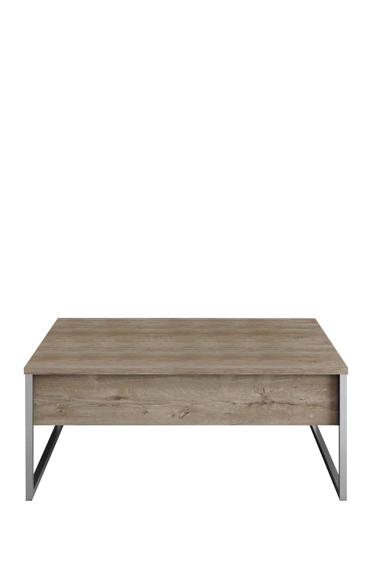 Coffee tables - Rectangular Coffee Table Walnut Luxury 90x60 - Silver Frame - Dimehouse