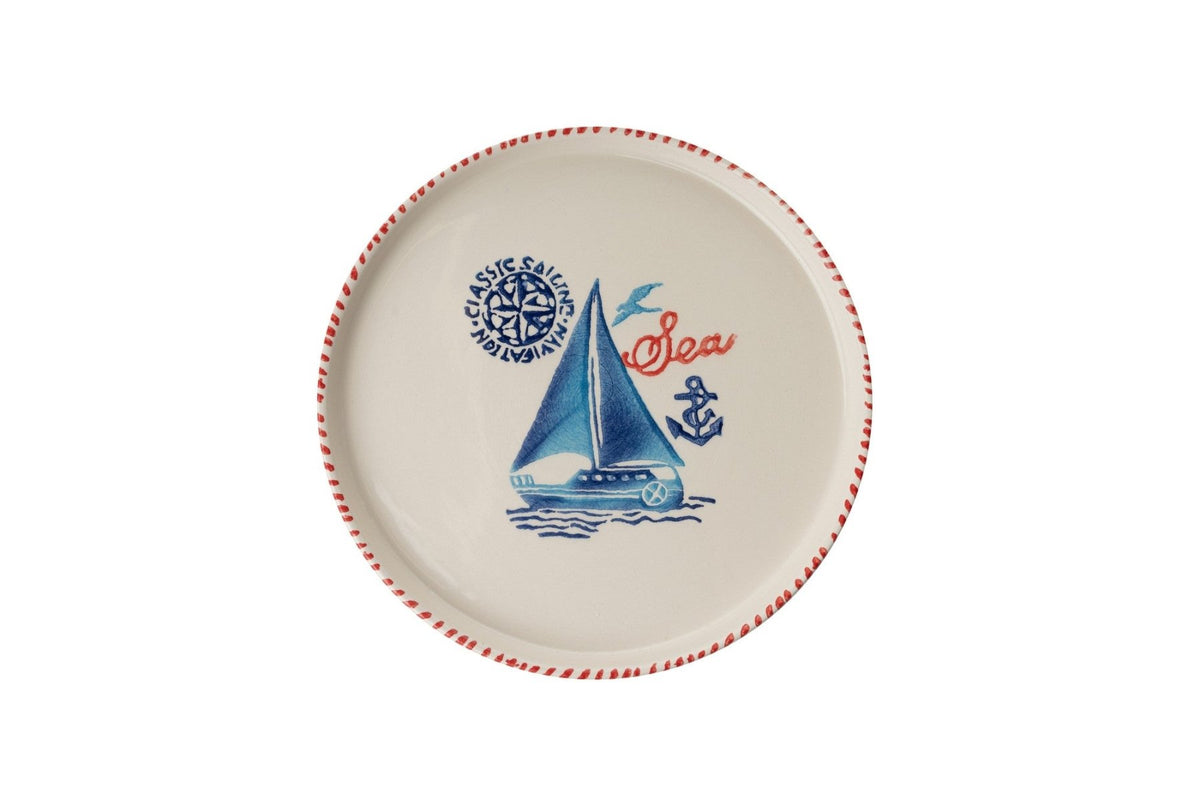 KAHSER14-MARINE White Blue Red 100% CERAMIC 6 cm wide
