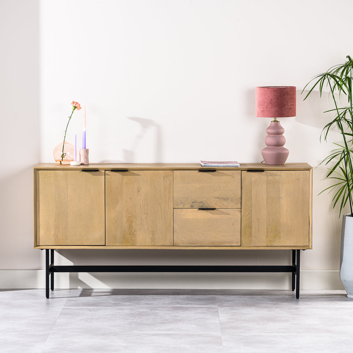 Dressers - Dresser Mango wood Zayn 170x40x82 cm - Dimehouse