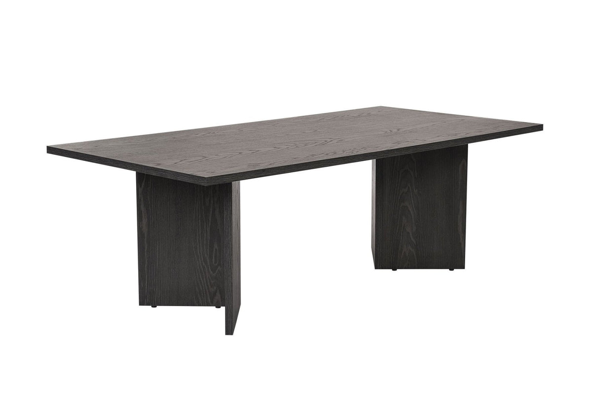 Coffee tables - Rectangular coffee table black melamine Sabin 119x60 cm - Dimehouse