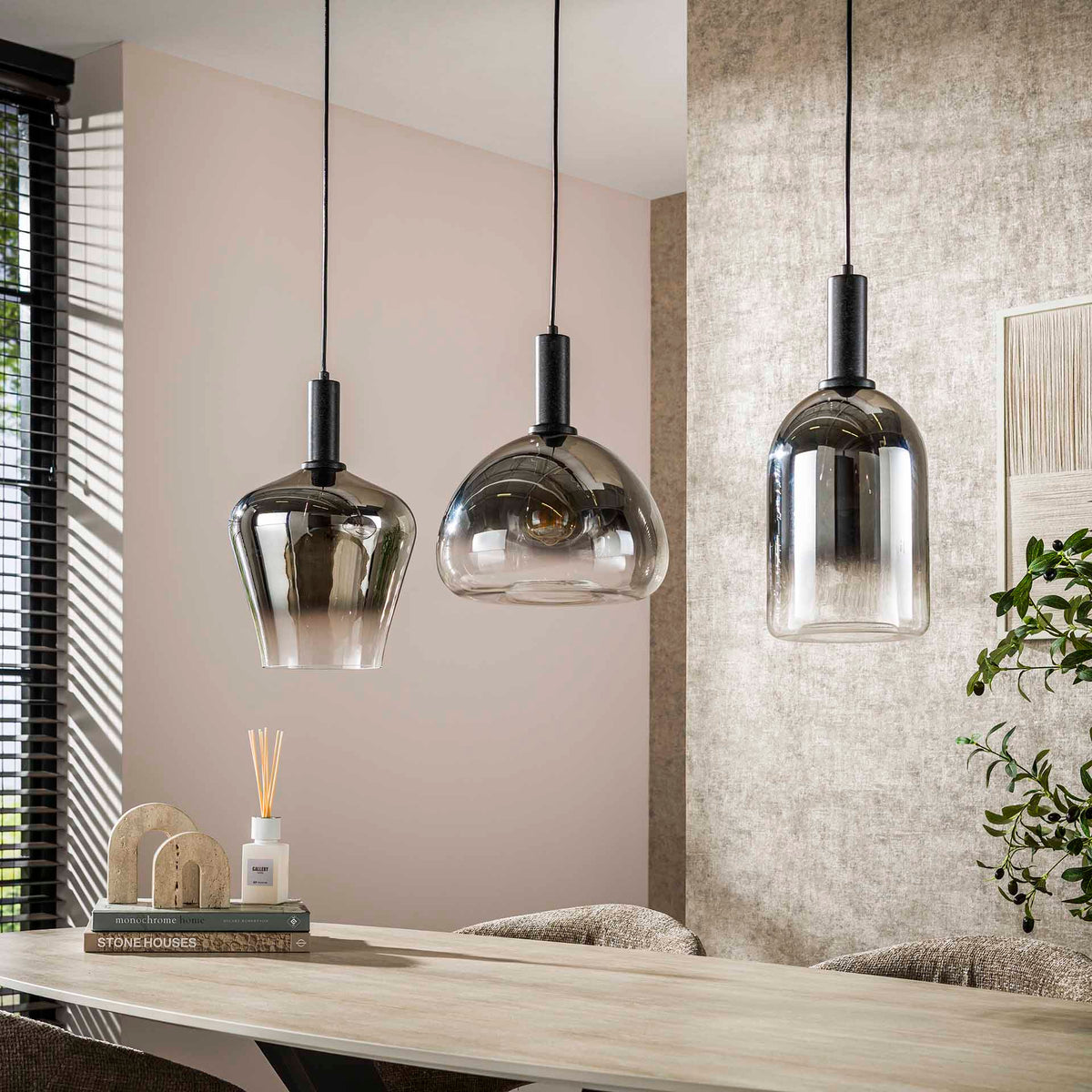 Hanging lamps - Hanging lamp Nexus 3 - light Black Metal 105 cm - Dimehouse