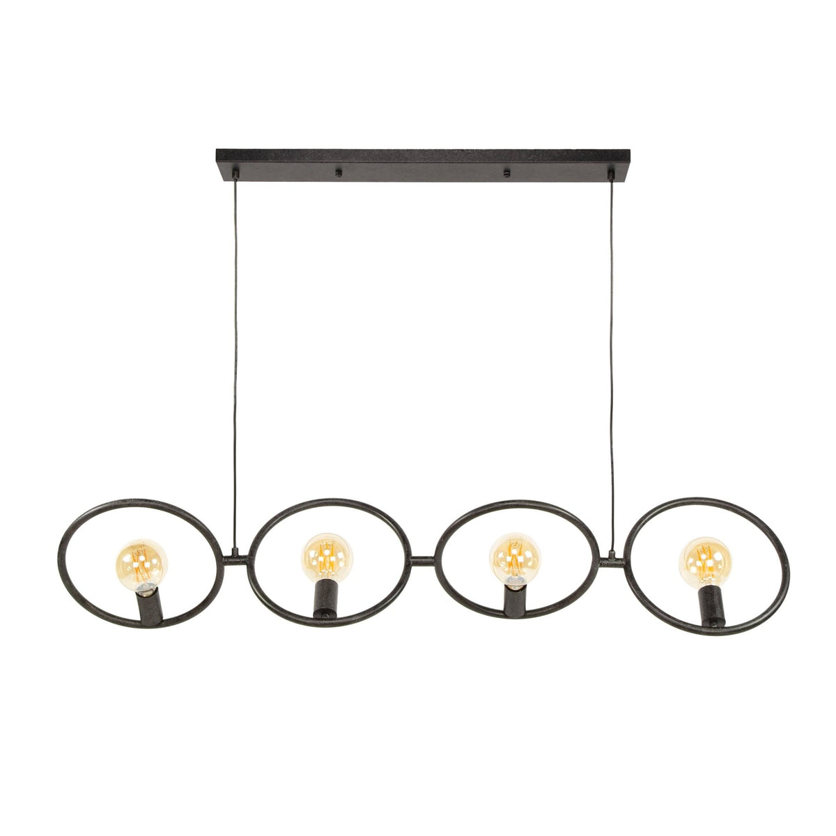 Hanging lamps - Industrial hanging lamp Liva 4 - light black metal - Dimehouse