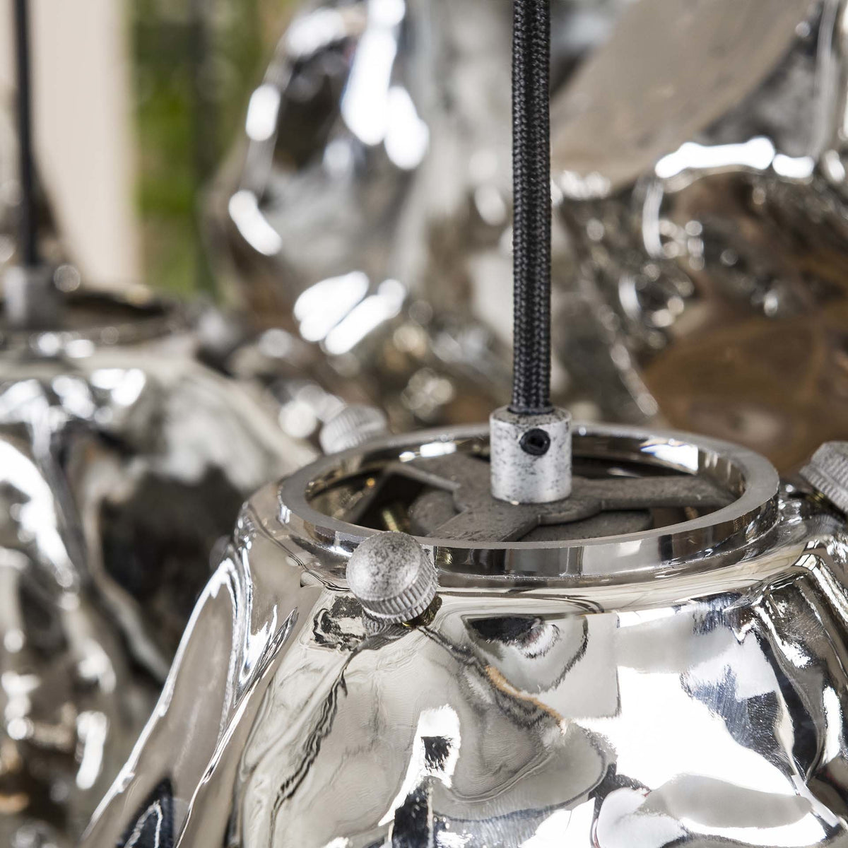 Hanging lamp Rocks DH Interior Chromed LxWxH 104x55x36 Glass Atmospheric photo detail