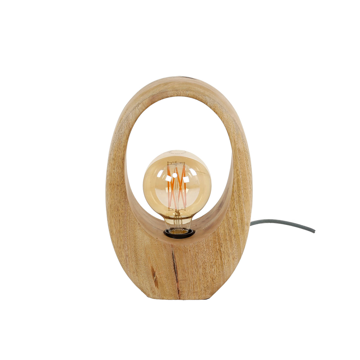 Table lamps - Organic table lamp Brenn Mango wood 30cm - Dimehouse