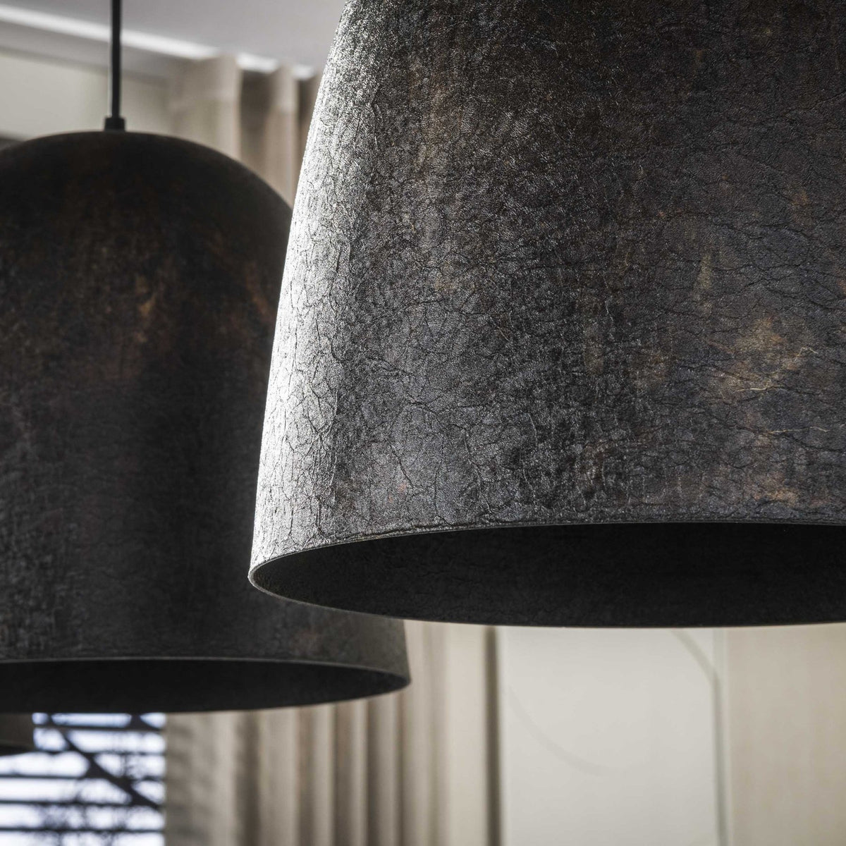 Hanging lamp-Hanging lamp Nova 3-light Smoked Brown metal-Dimehouse