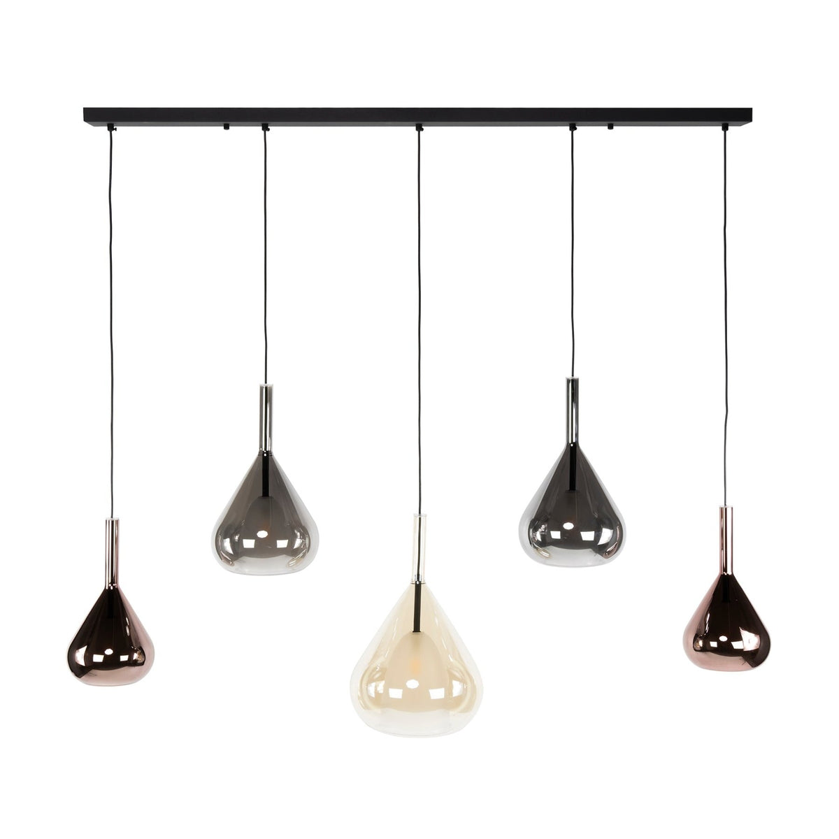 Hanging lamps - Modern Hanging Lamp Noxen 5 - light Colored Glass - Dimehouse